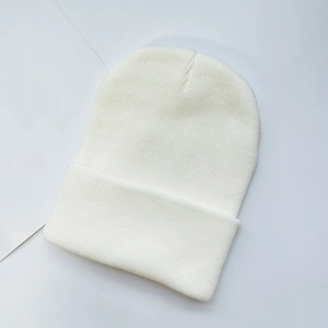 Bonnet Streetwear pour hommes Bonnet en tricot d'hiver Manchette repliable Couleur unie Casual Outdoor Warm Headgear - Product Image 5