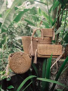 Gem Le BEST PRICE Blue Lotus Circle Rattan <b>Bag</b> 2025 Handmade Woven <b>Bag</b> - Product Image 5