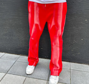 Pantalones Deportivos de Alta Calidad con Paneles Acampanados, Estilo Urbano Personalizado, Holgados, con Dobladillo sin Rematar y Parches, para Hombre - Product Image 2