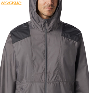Veste coupe-vent à capuche fine de haute qualité pour homme 2024, respirante, écologique, design personnalisé pour l'hiver, style streetwear, enduite - Product Image 4