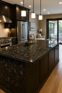 Encimera de Granito Negro Aswan Pulido y Duradero, Diseño Moderno, Ecológico, Opción de Corte a Medida para Aplicaciones en Villas, Cliostones - Product Image 4