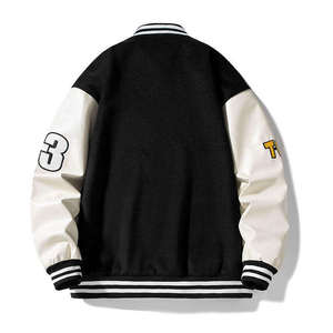Veste de baseball lettrage pour homme Veste universitaire vintage Veste décontractée imprimée lettre Patchwork Streetwear Veste Bomber Manteau unisexe - Product Image 4