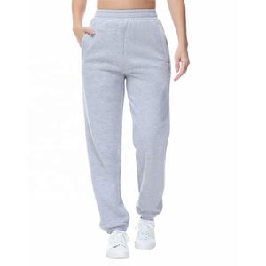 Pantalons de survêtement pour femmes, couleur unie, style ample, avec cordon de serrage, jambes droites surdimensionnées, pantalons d'hiver avec style à devant plat - Product Image 2