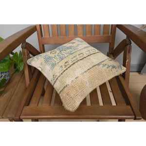 หมอนผ้าขนแกะสีเบจถักลายแคนธา14x14นิ้วสไตล์วินเทจผ้าหนานุ่มสำหรับใช้บนพื้น - Product Image 4