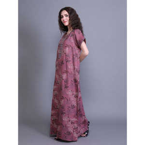 Conjunto de Bata de Noche Estampada de Estilo Alpino con Bolsillo Lateral y Bordado en el Escote, Tejido Suave, para Novias, ODM Personalizable, con Cordón Ajustable, 3 Piezas - Product Image 2