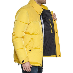 Custom High Quality Thick Bubble Winter <b>Puffer</b> <b>Jacket</b> Men Hooded <b>Light</b> Zip Design Warm Windproof Hiking Sports Outdoor Logo - Product Image 3