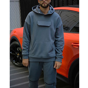 Ensemble de survêtement pour homme en coton 100% à séchage rapide, vintage, tissé, lourd, deux pièces, avec logo personnalisé - Product Image 6