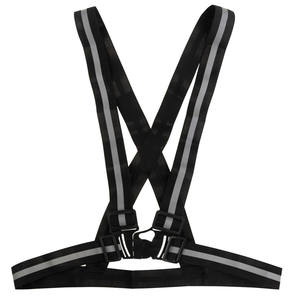 AG590B Safety Vest Reflective <b>Harness</b> Water-Proof Fluorescent Mesh Features Customizable Logo <b>Black</b> Jacket Made Polyester Cotton - Product Image 4