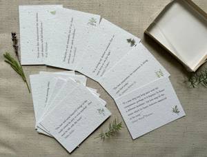 Carte di citazione ispiratrici di carta semi di fiori selvatici piantabili LABON regalo Eco-Friendly regalo unico per gli amanti della natura - Product Image 3