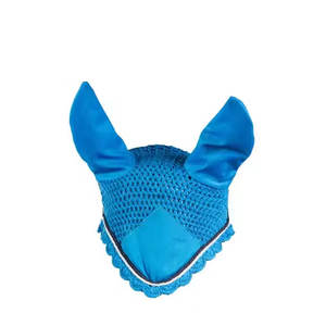 Capuche de cheval en filet noir sur mesure avec oreilles Nouveau design Capuche doublée de polaire en coton pour chevaux Produit d'équitation respirant - Product Image 3