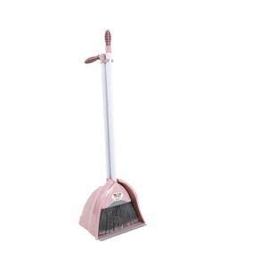 Professional Plastic 2-in-1 Dustpan and <b>Brush</b> Set Long Handle Floor Cleaning Broom Sweeper Kit - Product Image 5