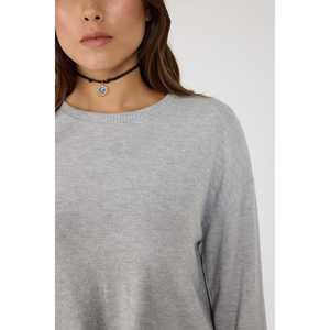 Blusa Casual de Manga Larga con Cuello Redondo, Logotipo Frontal y Mangas Tipo Cap - Product Image 1