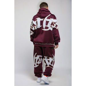 Fabricante de Conjuntos de Sudadera con Capucha y Pantalones Cortos de Estilo Urbano Personalizado, Extra Grande, Vintage, con Estampado Gráfico, de Peso Pesado, 450 g/m² - Product Image 2