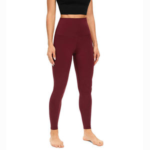 Legging respirant imprimé personnalisé pour femmes à prix d'usine concevez votre propre legging uni avec logo personnalisé - Product Image 2