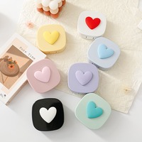 Estuche para gafas de tamaño compacto con forma de corazón cuadrado más vendido, caja de almacenamiento, caja de embalaje de plástico vacía disponible en varios colores