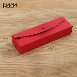 Caja de Papel con Borde Festoneado de Color Sólido Personalizada HUAMAO, Embalaje Largo Plegable para Galletas, Dulces y Pequeños Regalos - Product Image 4