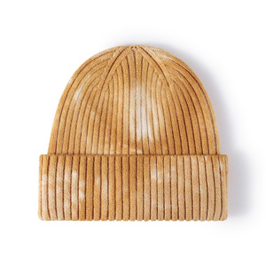 Großhandel Winter Allmähliche Farbe Tie Dye <span class=keywords><strong>Beanie</strong></span> Outdoor Wind dichte Hüte Dicke Wolle Custom Hüte - Product Image 4