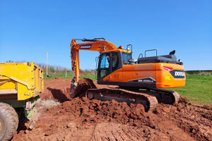 Excavatrice Doosan DX210LC de 21 tonnes, machine de terrassement haute performance, équipement d'excavation lourd pour les chantiers de construction à grande échelle - Product Image 2