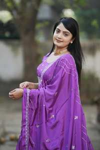 Mariage spécial Lehenga Choli fil et séquence brodé travail plitting motif complet cousu Lehengas Sari pour les fêtes - Product Image 5