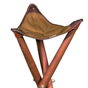 เก้าอี้ตั้งแคมป์พับได้แบบพกพาเป็นมิตรกับสิ่งแวดล้อมเก้าอี้ขาตั้งกล้องทำจากไม้คุณภาพสูงสำหรับตกปลากลางแจ้ง - Product Image 5