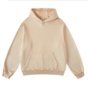 Nouvelle mode de sweat à capuche pour homme vierge, de couleur unie, de poids lourd, de haute qualité, sweat à capuche surdimensionné à épaules tombantes, délavé à l'acide avec fermeture éclair pour homme - Product Image 4