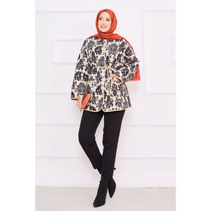 Chaqueta de Cuero Acolchada Estilo Bohemio Personalizable para Mujer, Reversible, con Detalles de Bolsillos - Talla 2 XXL para Otoño y Primavera - Product Image 3