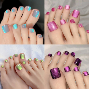 <span class=keywords><strong>Uñas</strong></span> postizas de ojo de gato de cristal, <span class=keywords><strong>uñas</strong></span> postizas artificiales hechas a mano, diseños de <span class=keywords><strong>uñas</strong></span> cortas y <span class=keywords><strong>hermosas</strong></span>, prensa en los dedos de los <span class=keywords><strong>pies</strong></span>, <span class=keywords><strong>uñas</strong></span> - Product Image 2
