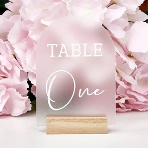 Artfulcosmos Acrylic Sign <b>Holder</b> <b>Table</b> <b>Number</b> Stand Polished Freestanding Modern <b>Wedding</b> Decoration Indoor Use - Product Image 6
