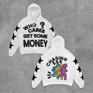 Fabricant Boxy Pull unisexe surdimensionné Couleur solide Logo personnalisé Broderie Sweat-shirt Rhinestone Puff Print Cotton Hoodie - Product Image 6