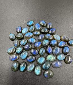 Bleu Flashy Naturel Labradorite Lisse Forme Ovale 15x20mm Cabochon Haute Qualité Pierre Précieuse En Vrac pour La Fabrication De Bijoux En Gros Lot - Product Image 1