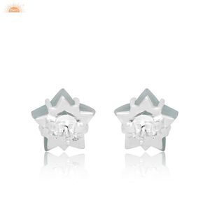 Boucles d'oreilles clous en argent sterling 925 avec pierre d'amazonite en forme d'étoile pour femme, idéales pour le quotidien - Product Image 4