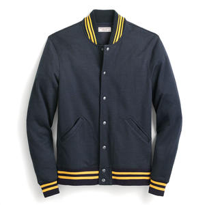 Veste universitaire en coton mélangé pour hommes, longueur standard 2025 avec col montant, style High Street pour l'hiver - Product Image 1