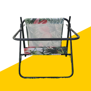 Silla de camping plegable ultraligera de diseño moderno con patrones florales brillantes conveniente para viajes compactos en días de verano - Product Image 5