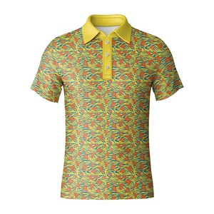 Polo de golf de haute qualité pour hommes Maillot en polyester respirant avec protection UV solide Logo brodé personnalisable - Product Image 5