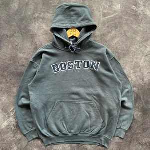 Boston Football Thème Hoodies pour Hommes Personnalisable Illustration et Logo Haute Qualité Confortable Polaire Sportswear - Product Image 1