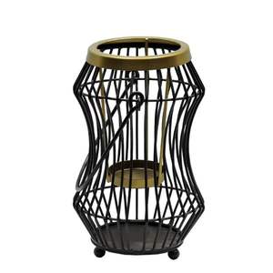 Soporte de pilar de vela duradero respetuoso con el medio ambiente moderno de Metal plateado niquelado decoración del hogar linternas de fiesta de boda de Navidad - Product Image 5