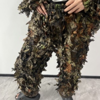 Vente en gros : Tenue de camouflage Ghillie 3D à feuilles, à capuche, pour la chasse, l'observation des oiseaux en forêt et les jeux CS