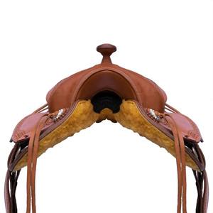 Exquisito sillín occidental de estilo inglés hecho a mano con juego completo de tachuelas para montar a caballo - Product Image 4
