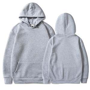 Logotipo personalizado 480GSM Fleece Heavyweight Suéter con capucha de color sólido en blanco sin cuerda Pullover Sudaderas con capucha gruesas para hombre - Product Image 3