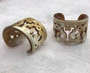 Pulsera de cuerno de búfalo marrón negro pulido de la mejor calidad, brazalete ancho Natural Simple, brazalete de estilo Animal, brazalete de Animal marrón negro - Product Image 1