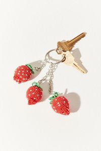 Llavero y Anillo de Llavero con Diseño de Conejo, Bordado con Cuentas de Colores Dorado y Verde, Accesorios para Bolsos, de la India - Product Image 5