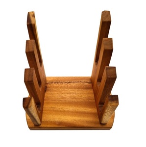 Porte-couteau en bambou en bois massif avec un design moderne Parfait pour le rangement des ustensiles de cuisine de restaurant et le support de support - Product Image 4