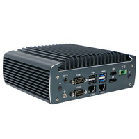Komputer Mini Industri Partaker Generasi ke-12 J6412 Quad Core Tanpa Kipas untuk Instalasi Rel dengan 3*Intel I226-V 2.5G Lan