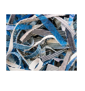 Déchets textiles en coton, denim et polyester, garnitures personnalisées, modèle 001, reconditionnés, prix abordable, commande en gros, approvisionnement en gros - Product Image 5