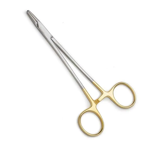 คีมสำหรับ14-cm ในห้องผ่าตัดทำจากเหล็กกล้าเยอรมันคีมสำหรับใส่เข็มเย็บสีทองครึ่งท่อน - Product Image 4