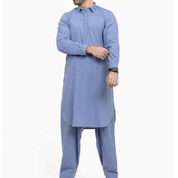 Salwar Kameez décontracté de style nouveau fabriqué au Pakistan pour hommes, vêtements islamiques, matériau personnalisé