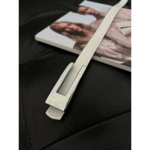 Cinturón de Diseño Casual para Mujer con Hebilla de Acero, Estilo Delgado - Product Image 2