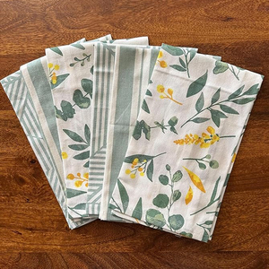 ผ้าเช็ดจานอเนกประสงค์ผ้าฝ้ายแท้พิมพ์ลายขายดีที่สุด สำหรับเช็ดคราบ น้ำ และทำความสะอาด - Product Image 3