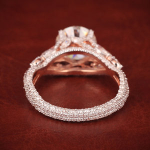 Joyería de moda de fábrica Promesa DE BODA Anillos de plata 925 Forma redonda Anillo de eternidad cultivado en laboratorio con certificado - Product Image 3