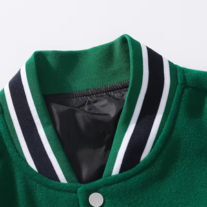 Veste de baseball varsity en cuir avec manches en cuir, broderie varsity de haute qualité, fabrication OEM, lettres personnalisées - Product Image 3